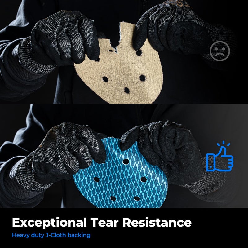 toolant Diamond Shape 6 Inch 320 Grit Sanding Disc, Revolutionary Patent 6 Hole Hook and Loop Sanding Discs for Random Disc Sanders & Orbital Sanders (50Pack) by - Image 5